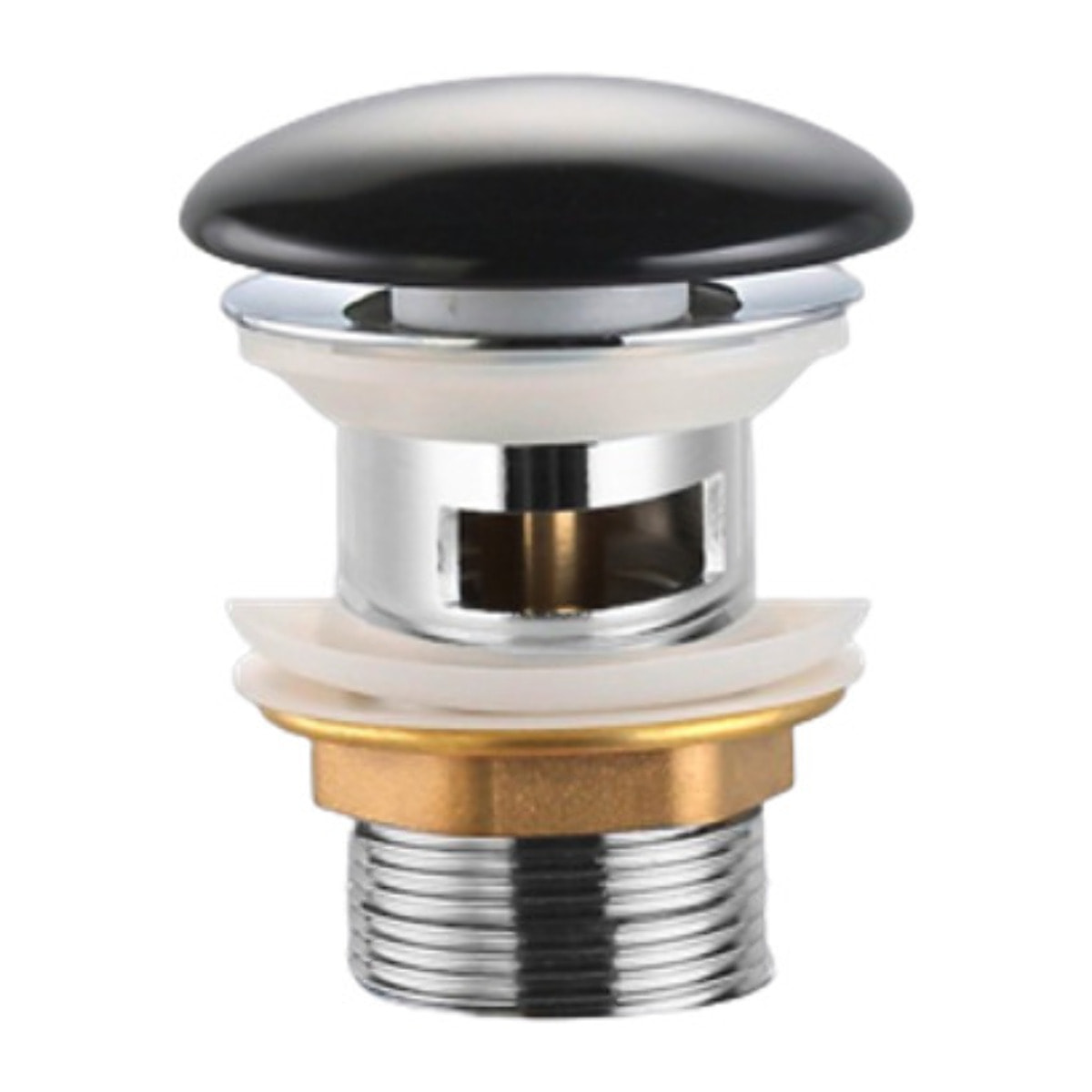 Bonde lavabo 5/4 sans trop-plein noir mat écoulement libre SAT Infinitio (PZATKABKM)