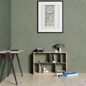 Estantería librería Nack melamina roble-verde 80x119x32 cm