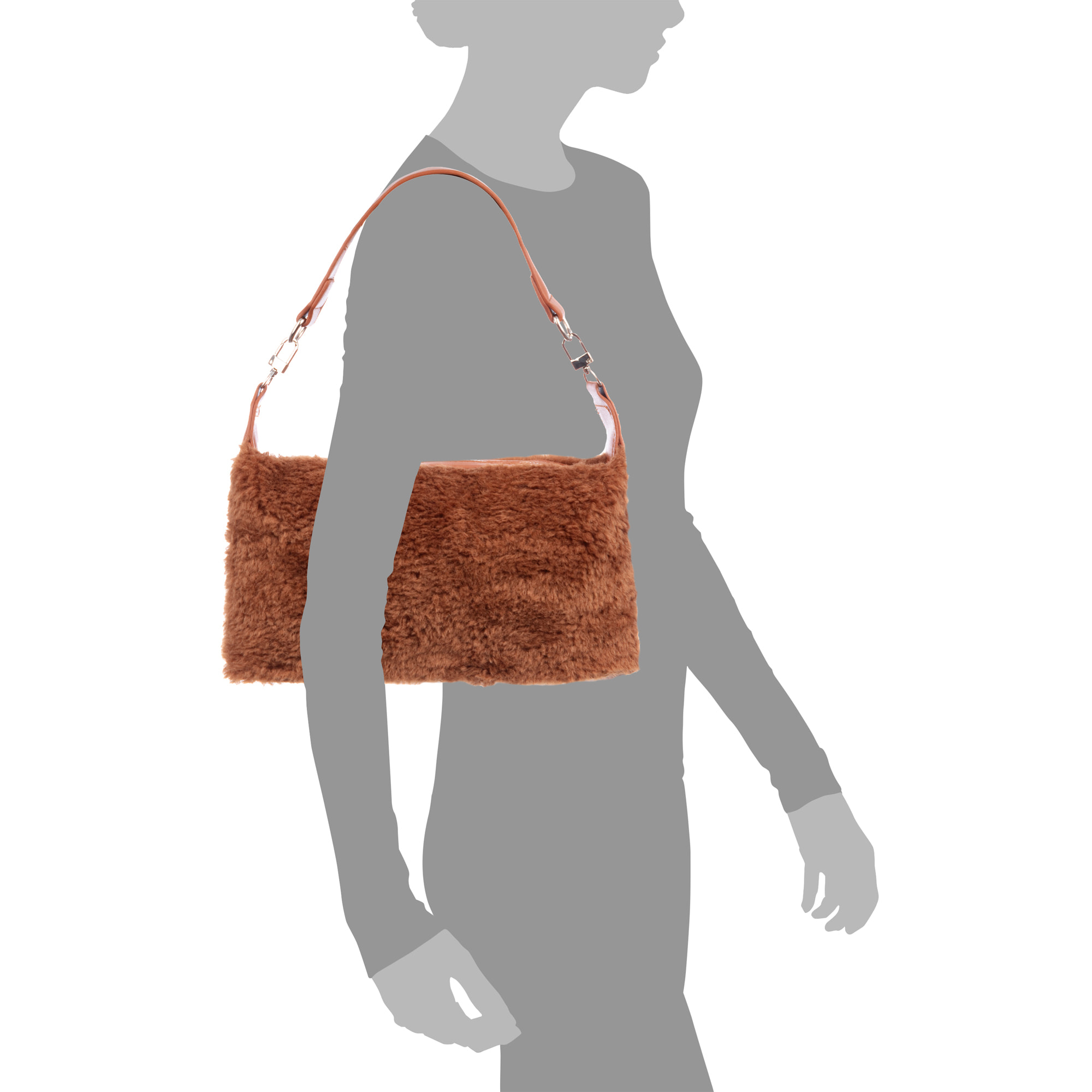 Atzara bolso de mano de pelo suave.