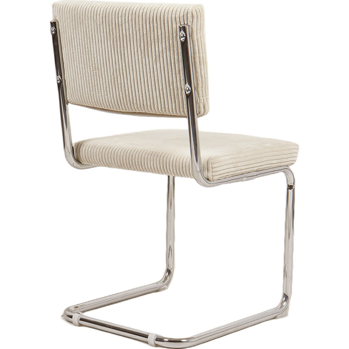 Lot de 2 chaises en velours côtelé et métal chromé - DULCE