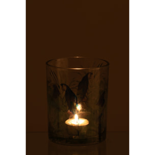 J-Line Photophore Perroquet - verre - bleu/vert - medium