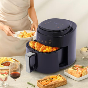 Friggitrice ad aria 8L, 1400W. Pannello tattile, programmi di cottura, modalità manuali, riscaldamento 3D, griglia antiaderente. PRODOTTO CON IMBALLO DANNEGGIATO.