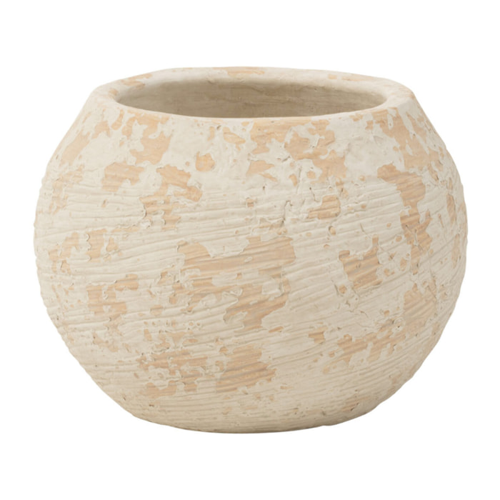J-Line cache-pot Rustique - ciment - blanc - large - Ø 23 cm