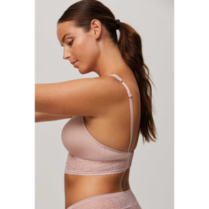 Reggiseno bralette rosa senza ferretto e non imbottito