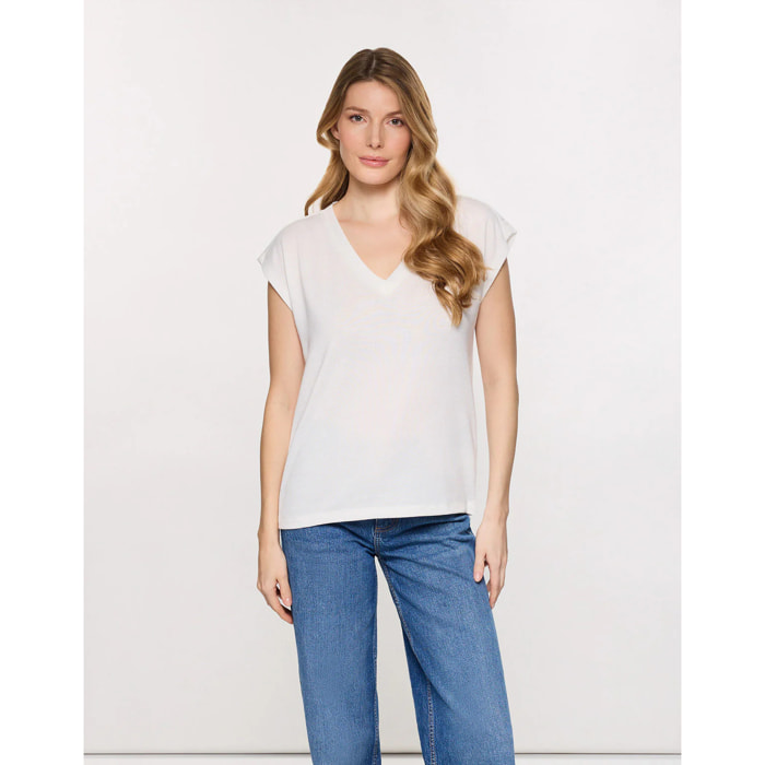 Camiseta Manga Corta Off White - Imara