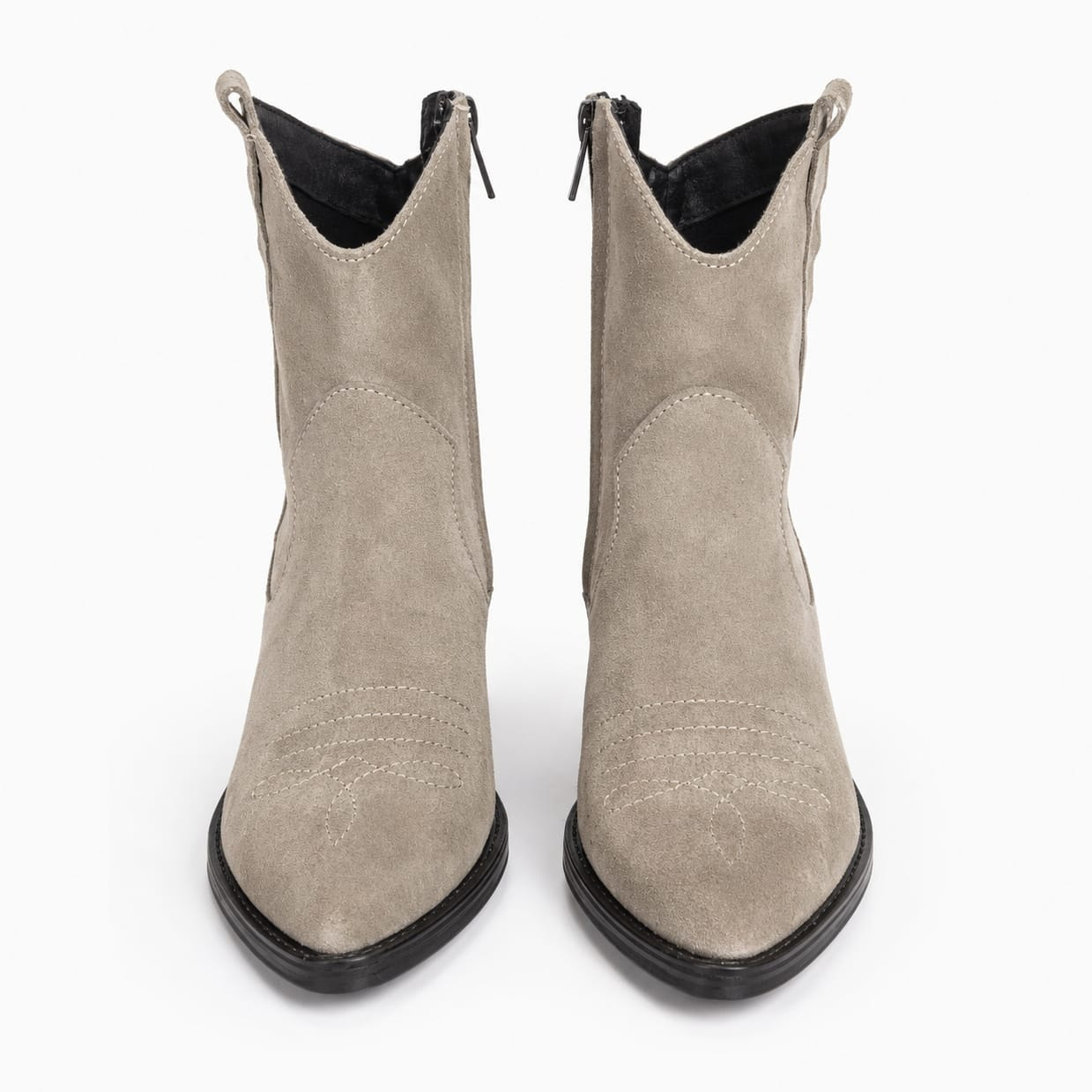Texano basso in vera pelle scamosciata - tacco 5 cm