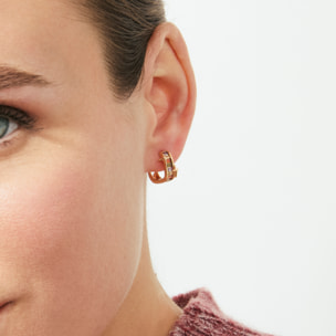Pendientes Suclai acabado oro rosa 18k