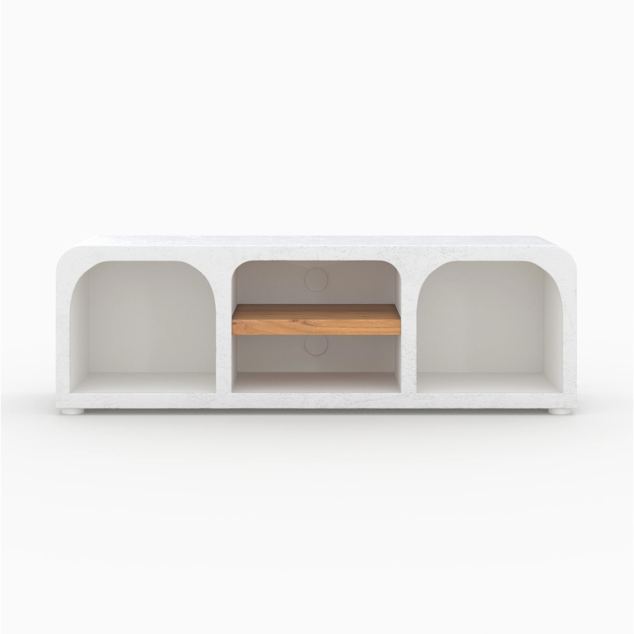 Meuble TV en béton blanc cassé 140 cm - Fira