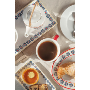 Set 2 tazze jumbo da colazione Gardeny in new bone china