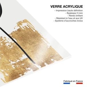 Tableau fleur pollen doré Tableau plexiglas