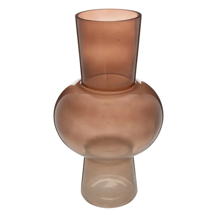 Vase "Cloudy" en verre H40cm ambre