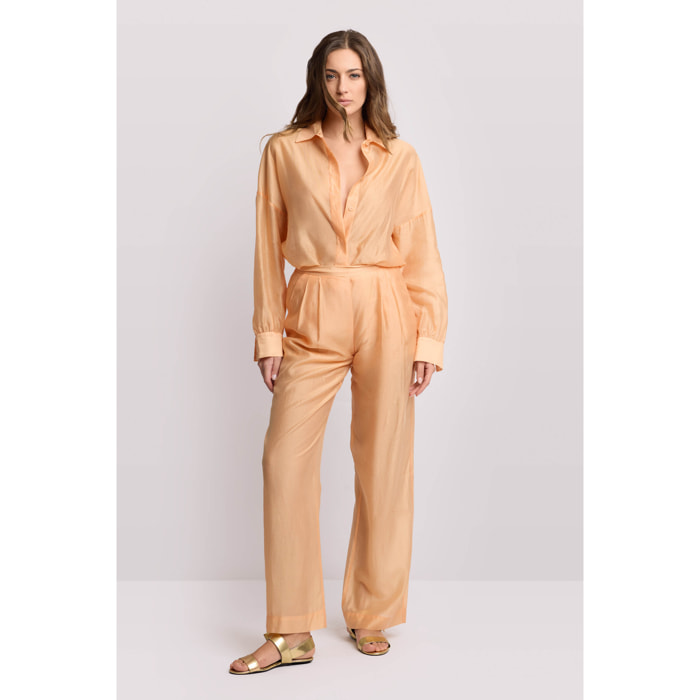 Kocca - Pantaloni eleganti con pinces Donna, Tinta unita