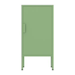 Armadietto basso in metallo 1 anta 35x46x72cm verde salvia - Pop