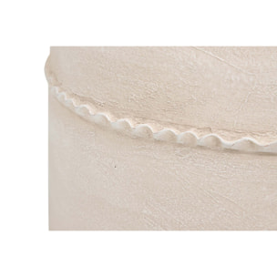 Florero Ceramica Beige 35x35x43 Cm