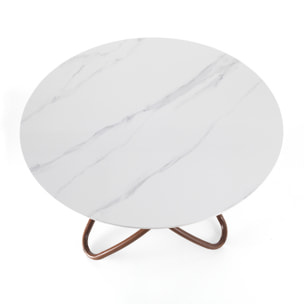 ORESTELUCHETTA Tavolo ROCKFORD WOOD - WHITE MARBLE