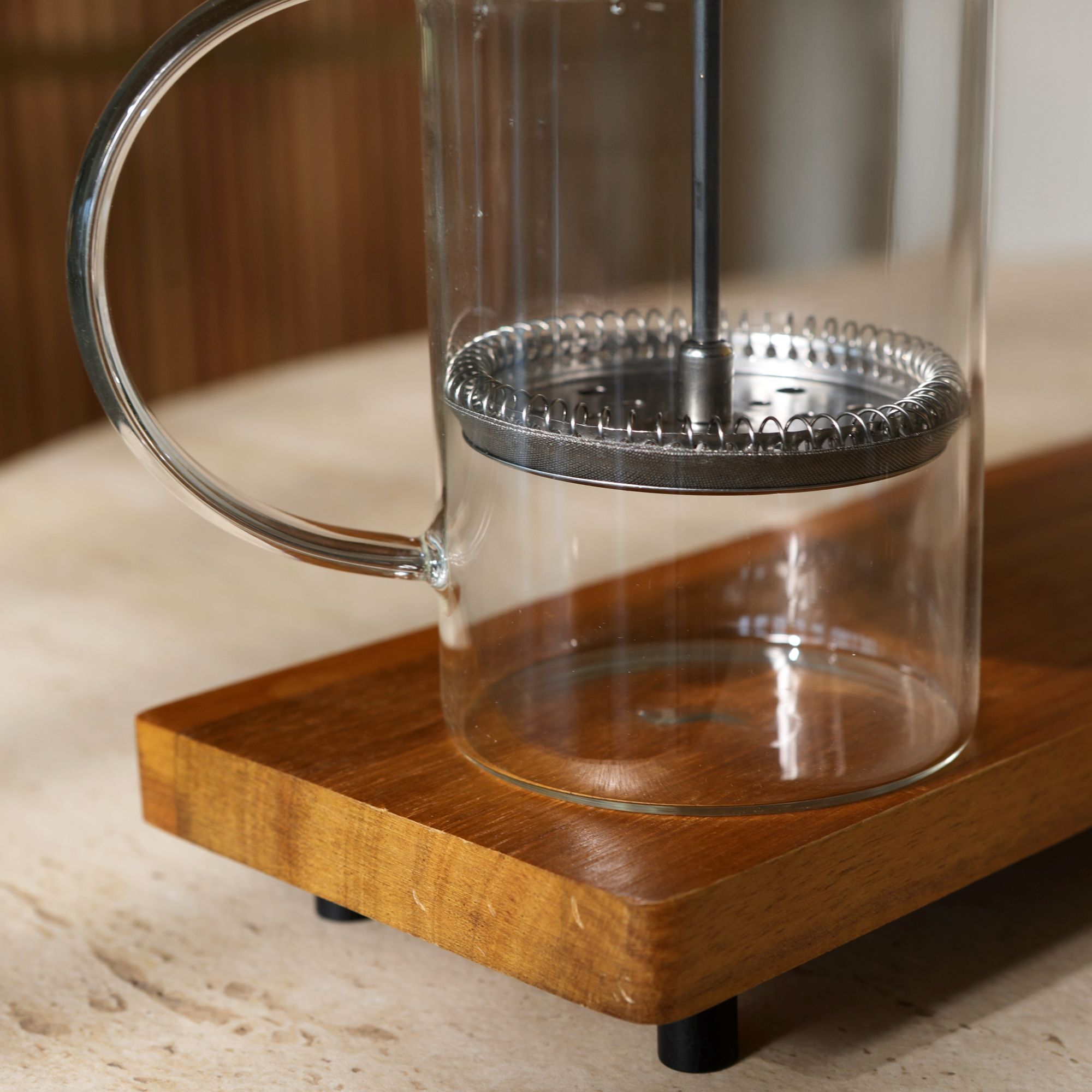 Cafetière à piston 600ml noire en verre FUSION
