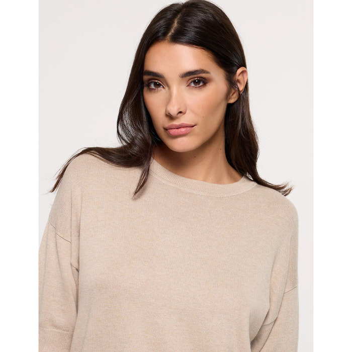 Jersey Manga Larga Beige - Krekla