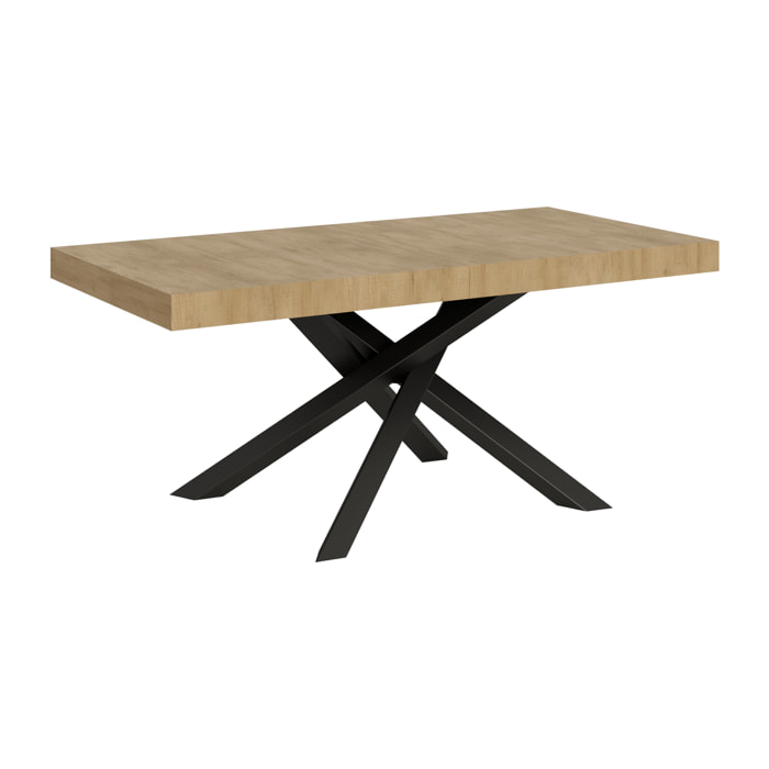Tavolo allungabile 90x200/460 cm Volantis quercia natura telaio Antracite