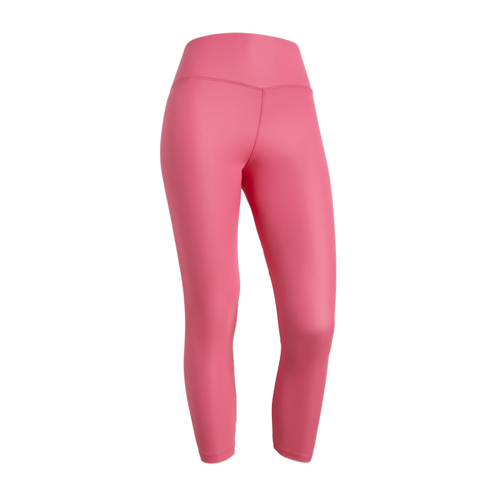 Leggings 7/8 vita alta in tessuto coated effetto pelle