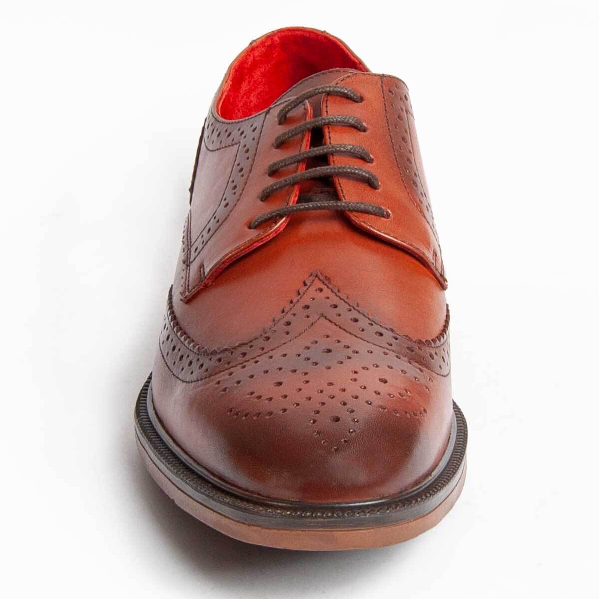 Zapato Oxford De Piel - Marron