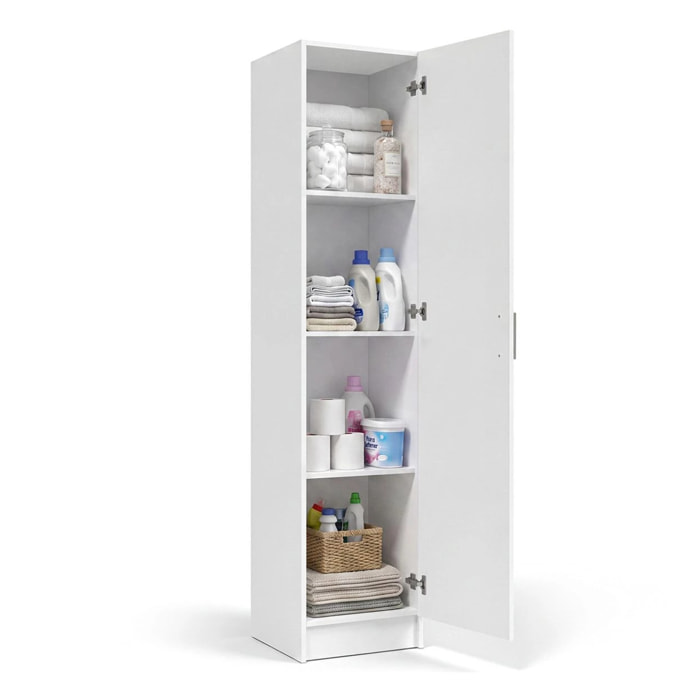 Armario de 1 puerta en blanco artik 37x180 cm Multi Useful 37 Blanco