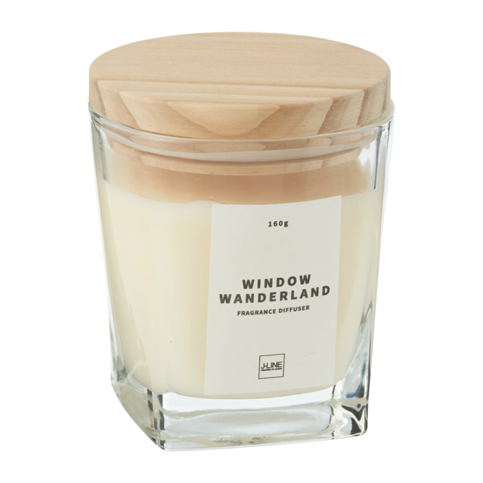 J-Line bougie parfumée Carre Wanderland - transparent - 29H