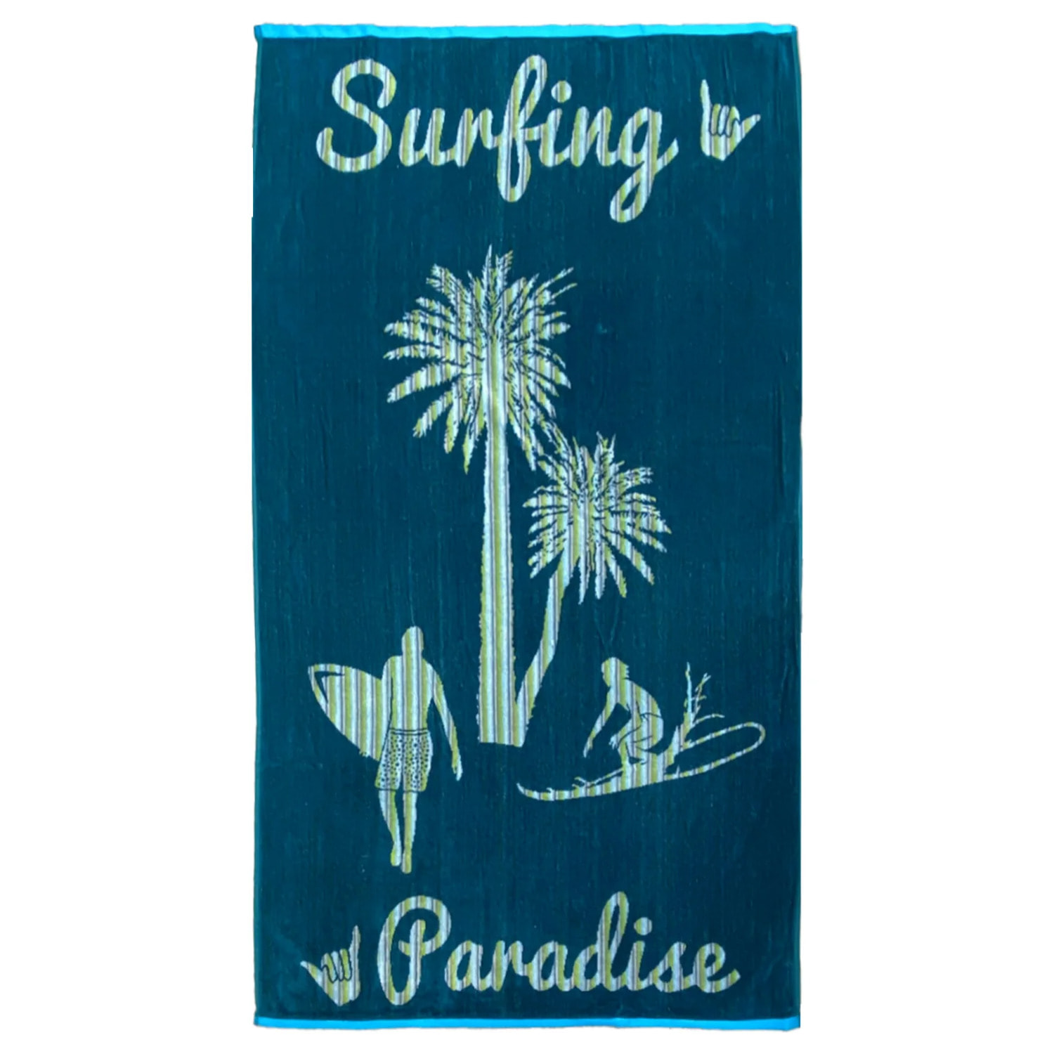 Serviette de plage éponge velours Jacquard Canoa 90x160