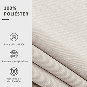 Techo de Repuesto para Toldo 2,8x2,5 m Toldo de Lona con Protección UV 50+ Impermeable Tela de Repuesto para Patio Terraza Jardín Crema