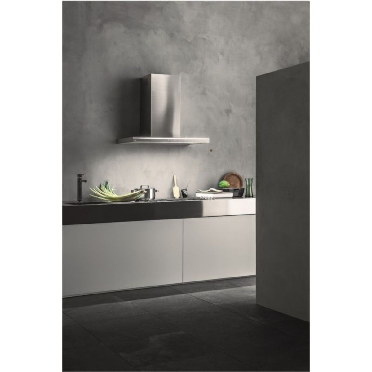 Hotte décorative murale FALMEC LUMINA 1430 MURAL 90 INOX/VERRE Gris