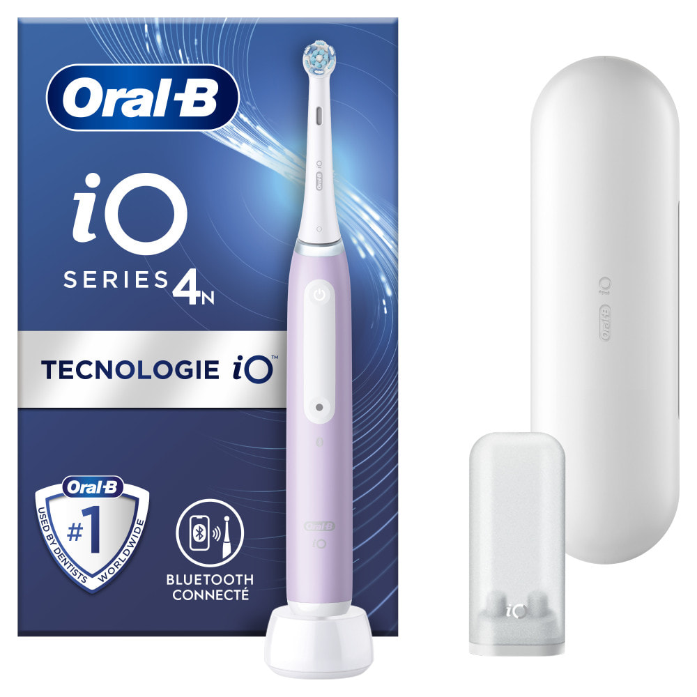 Oral-B iO 4N - Avec Etui de Voyage - Lavande - Brosse À dents Électrique connectée