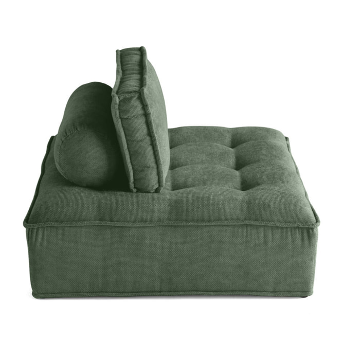 Marisol - module d'assise - velours texturé - Vert