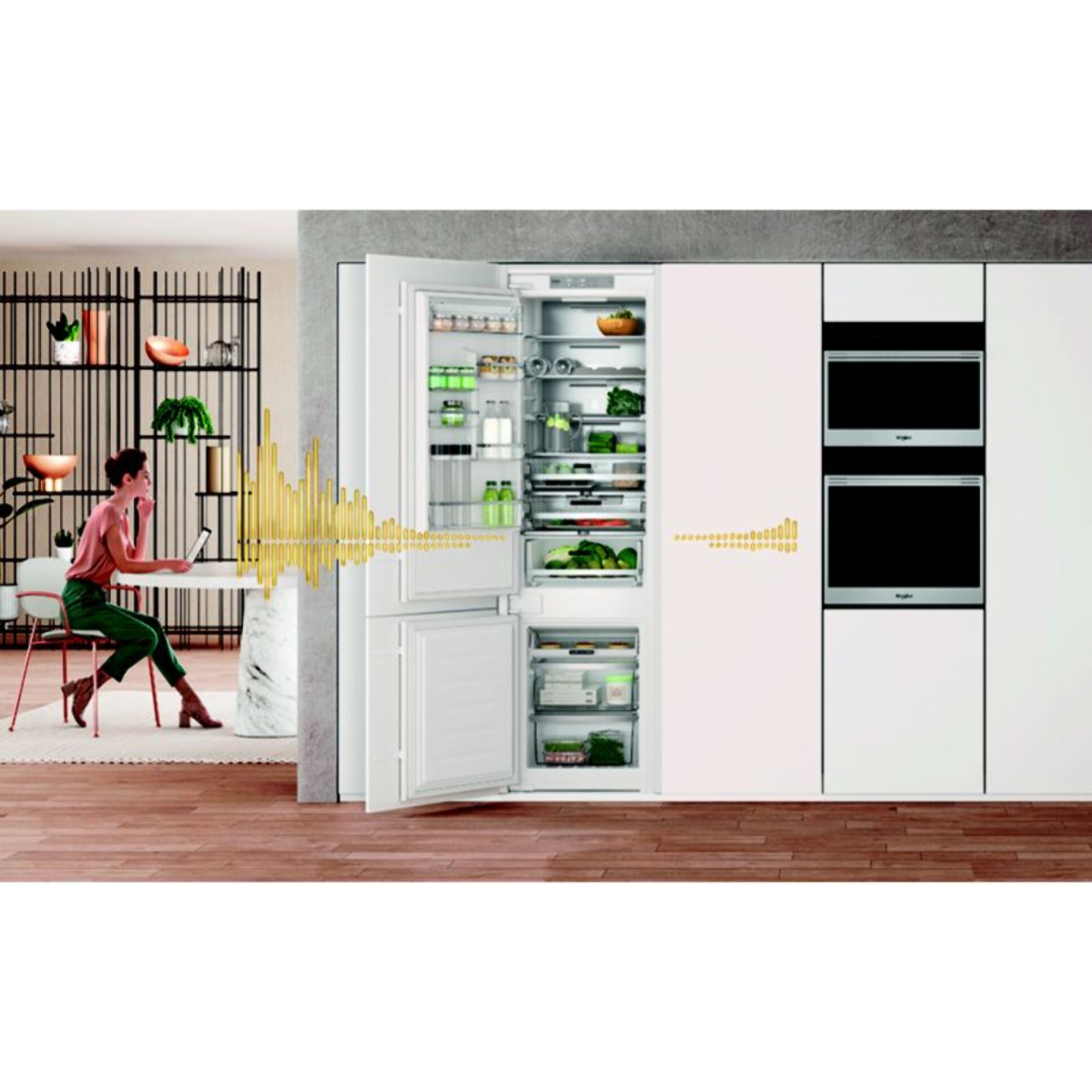 Réfrigérateur combiné encastrable WHIRLPOOL WHC18T574P Supreme Silence