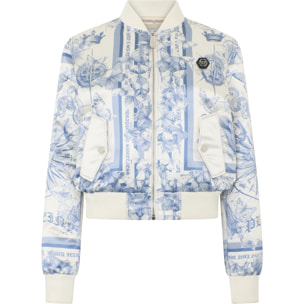 PHILIPP PLEIN Satin Bomber Butterfly Tattoo