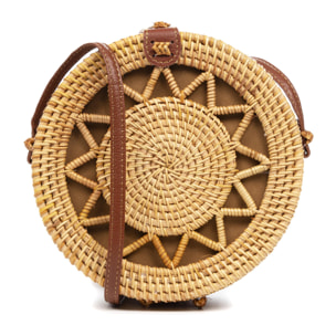 Borsa a tracolla Zanica in rattan.