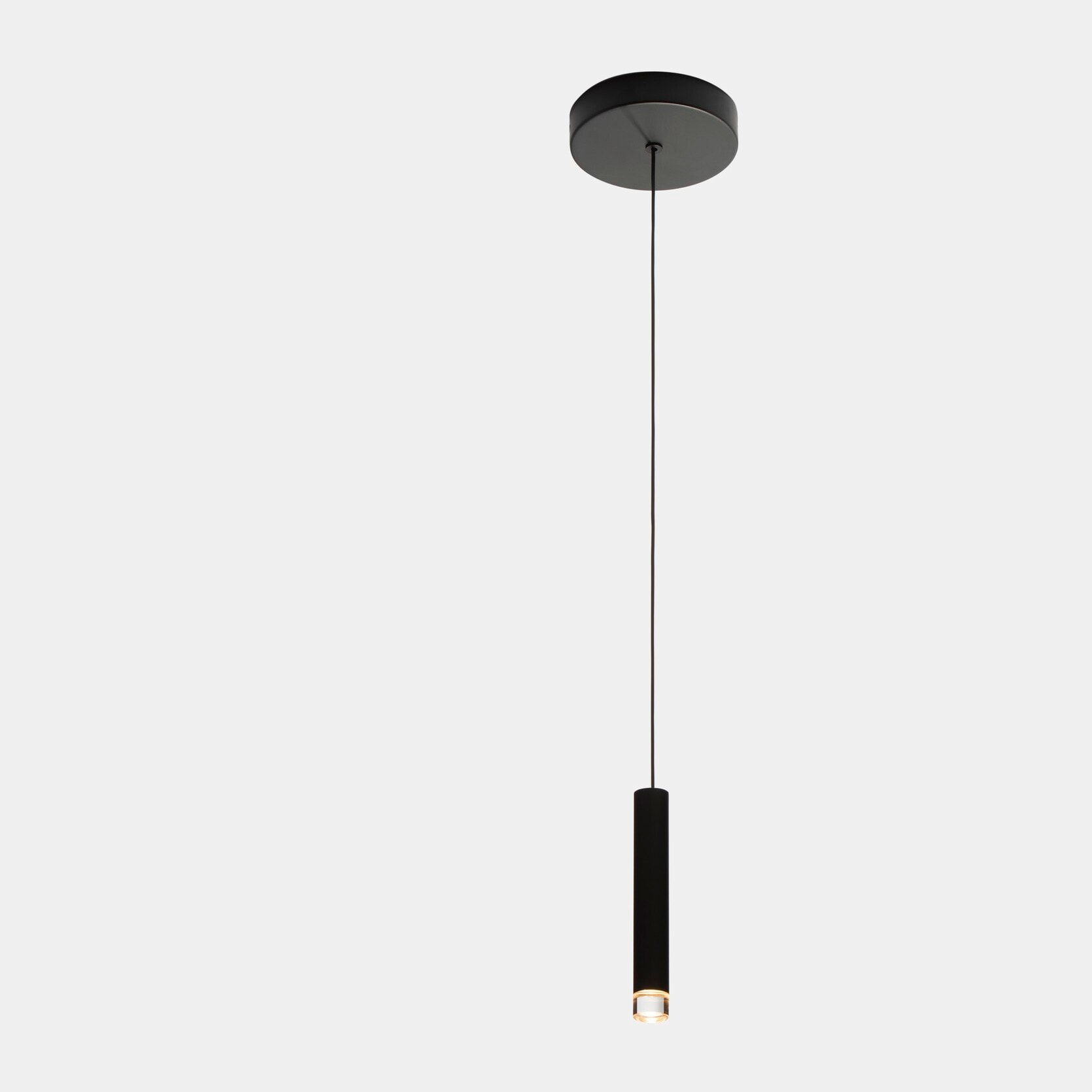 LEDS C4 Colgante Candle XS 1 Body Surface LED 4.1 Blanco cálido - 2700K ON-OFF Negro 154lm