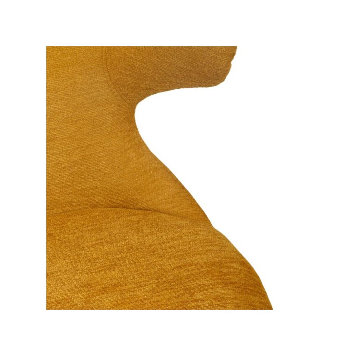 Chaise en tissu doux avec piètement en métal noir - SILVIO