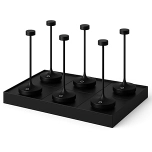 6 Lampe de table RUBY + Socle de charge
