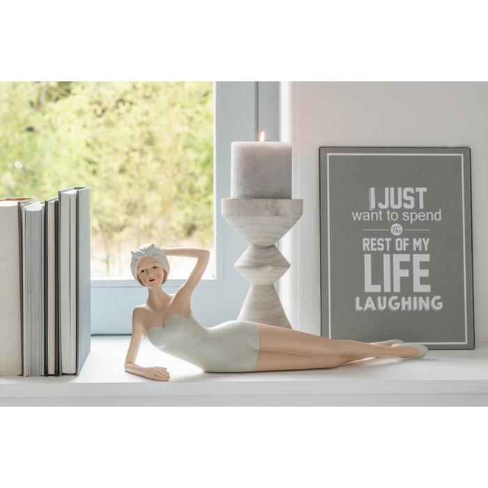 J-Line pancarte Life/Vie Anglais/Francais - métal - gris/blanc