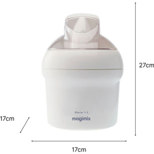 Sorbetière MAGIMIX GLACIER 1.5L BLANC 11667