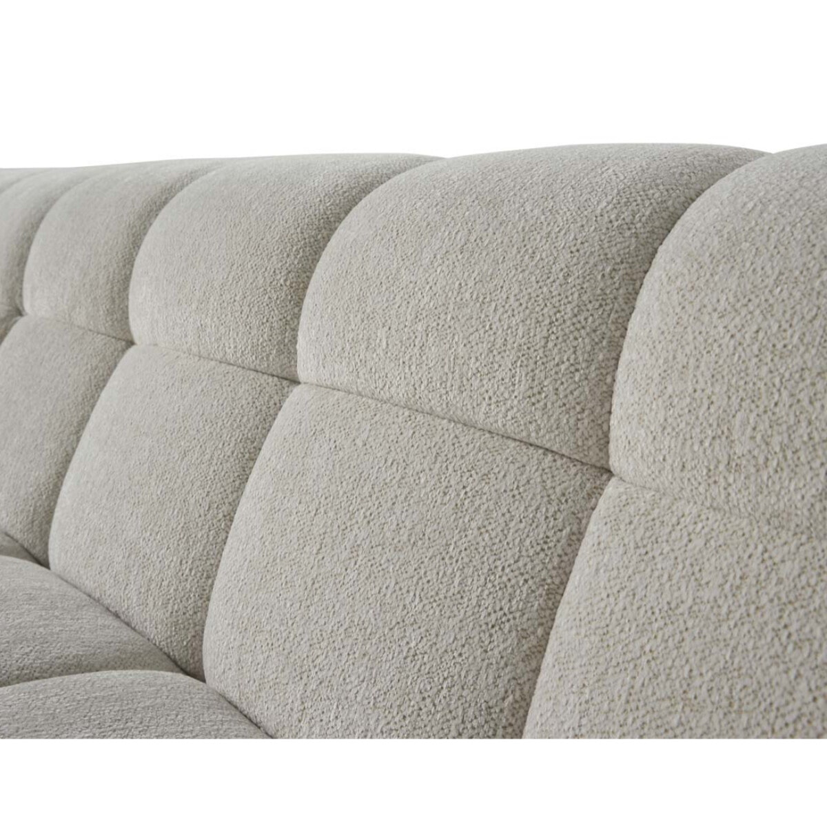 Ray - canapé d'angle gauche - 4 places - en tissu texturé - Beige