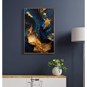 STAMPA SU TELA LACCATA C/CORNICE ANDROMEDA -B- CM 60X4X90