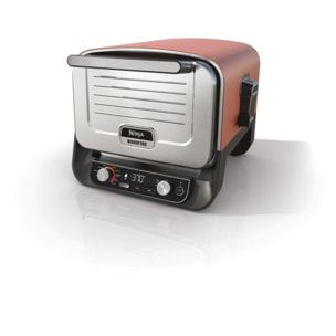 Four à pizza électrique NINJA Woodfire OO101EU orange inox, 1 pizza 30 cm, préchauffage 15 min, jusqu'à 370°C