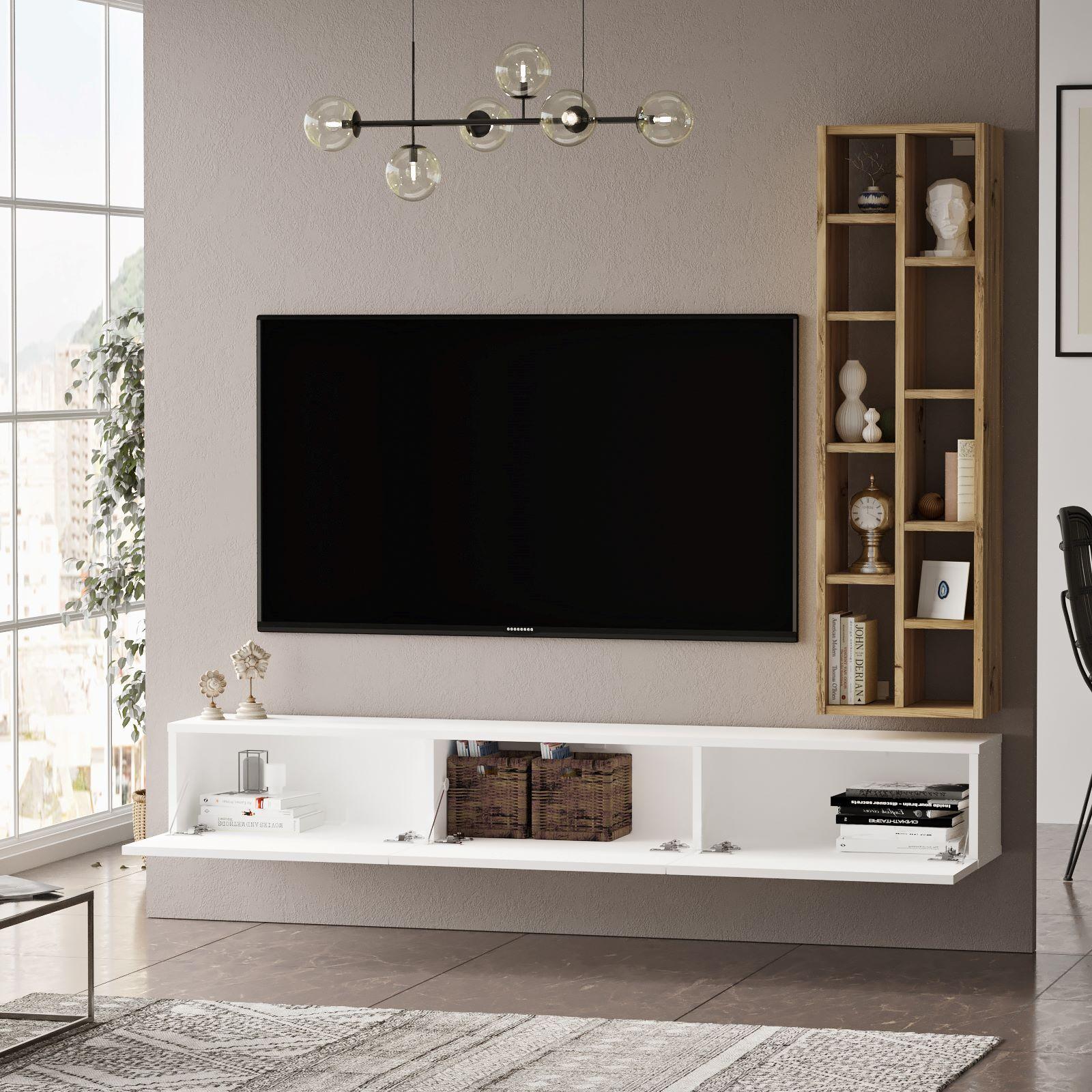 Mueble Para Tv Y Estantería Luvio