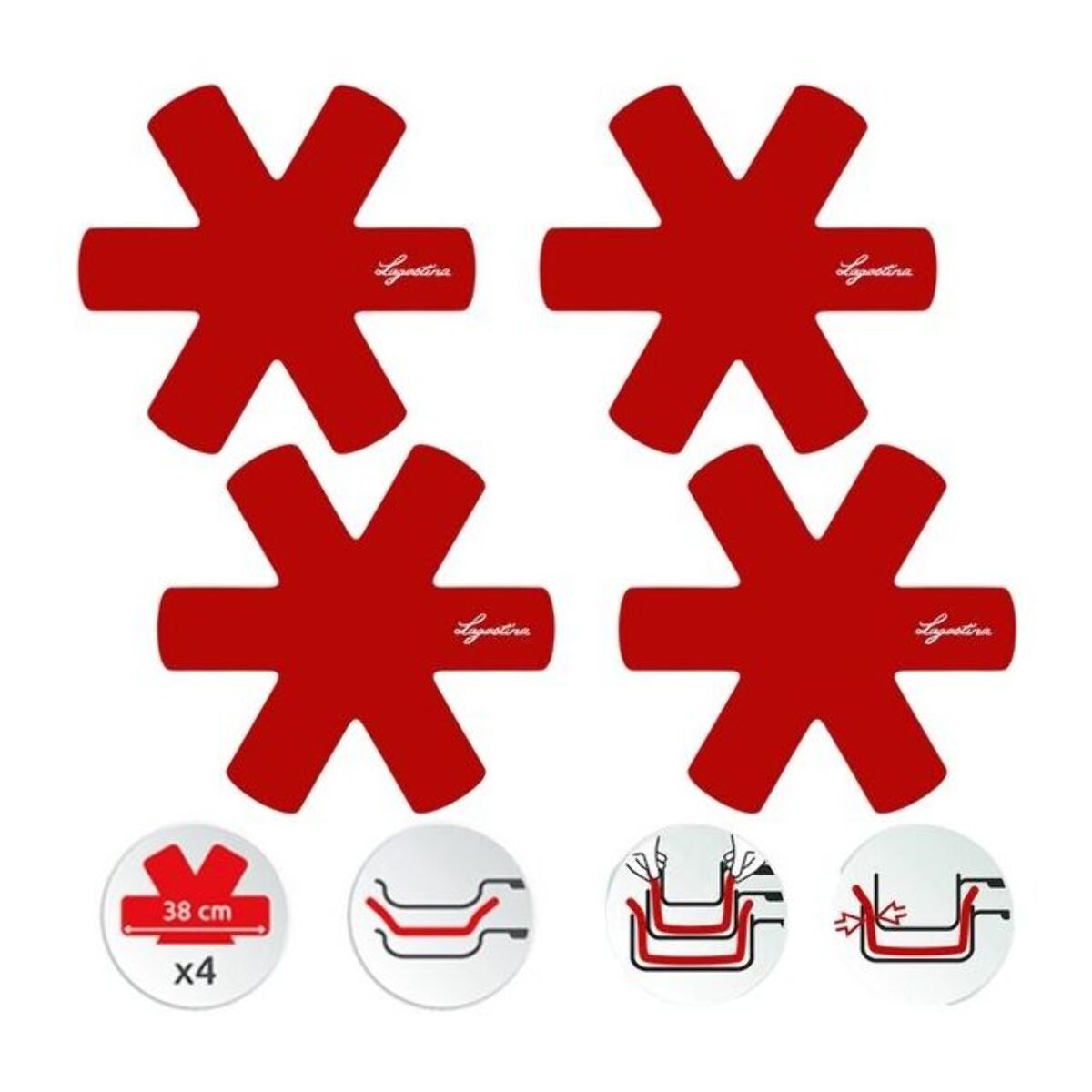 Protection de poêle LAGOSTINA de protection 38 cm x4