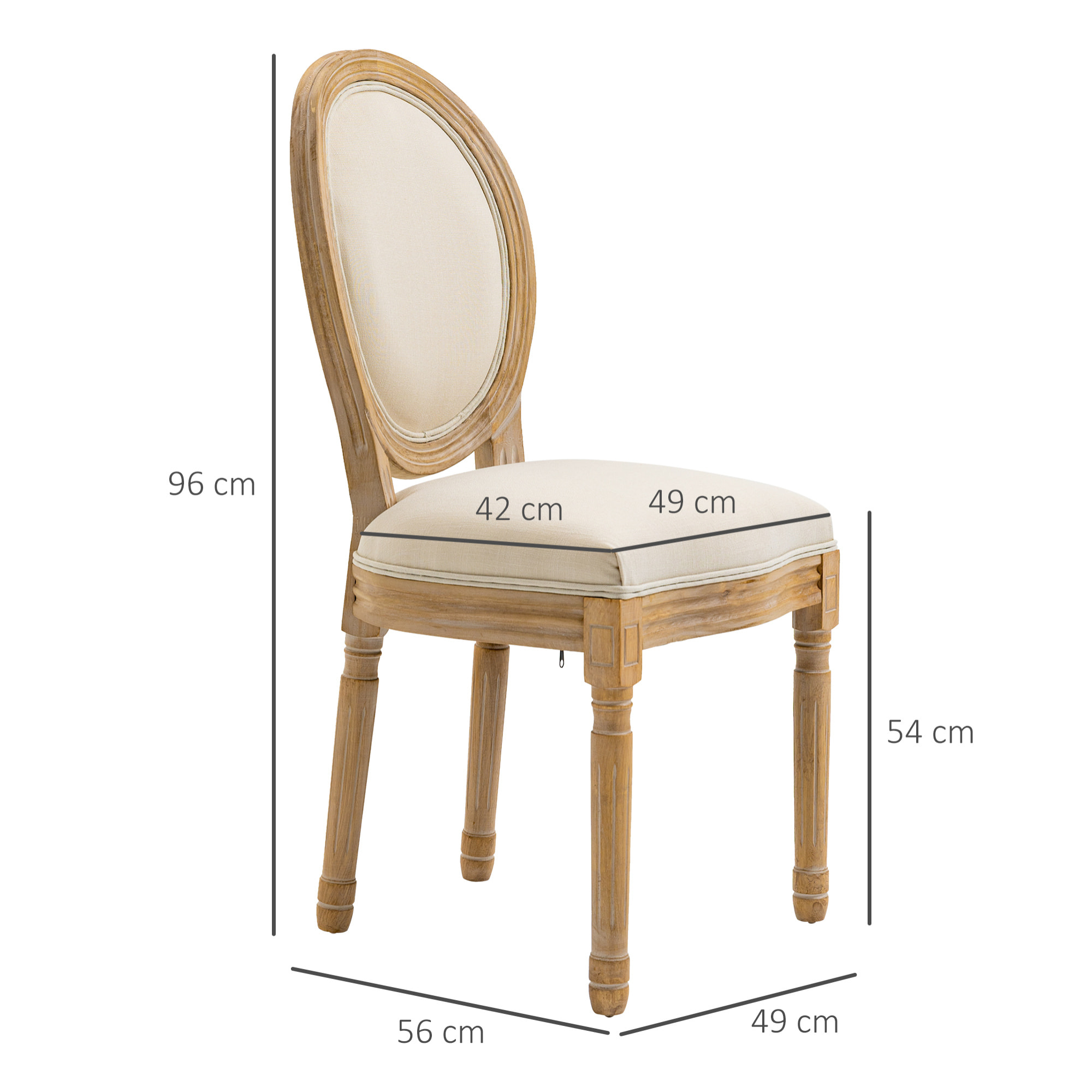 Lot de 2 chaises médaillon – Style Louis XVI – Élégance classique
