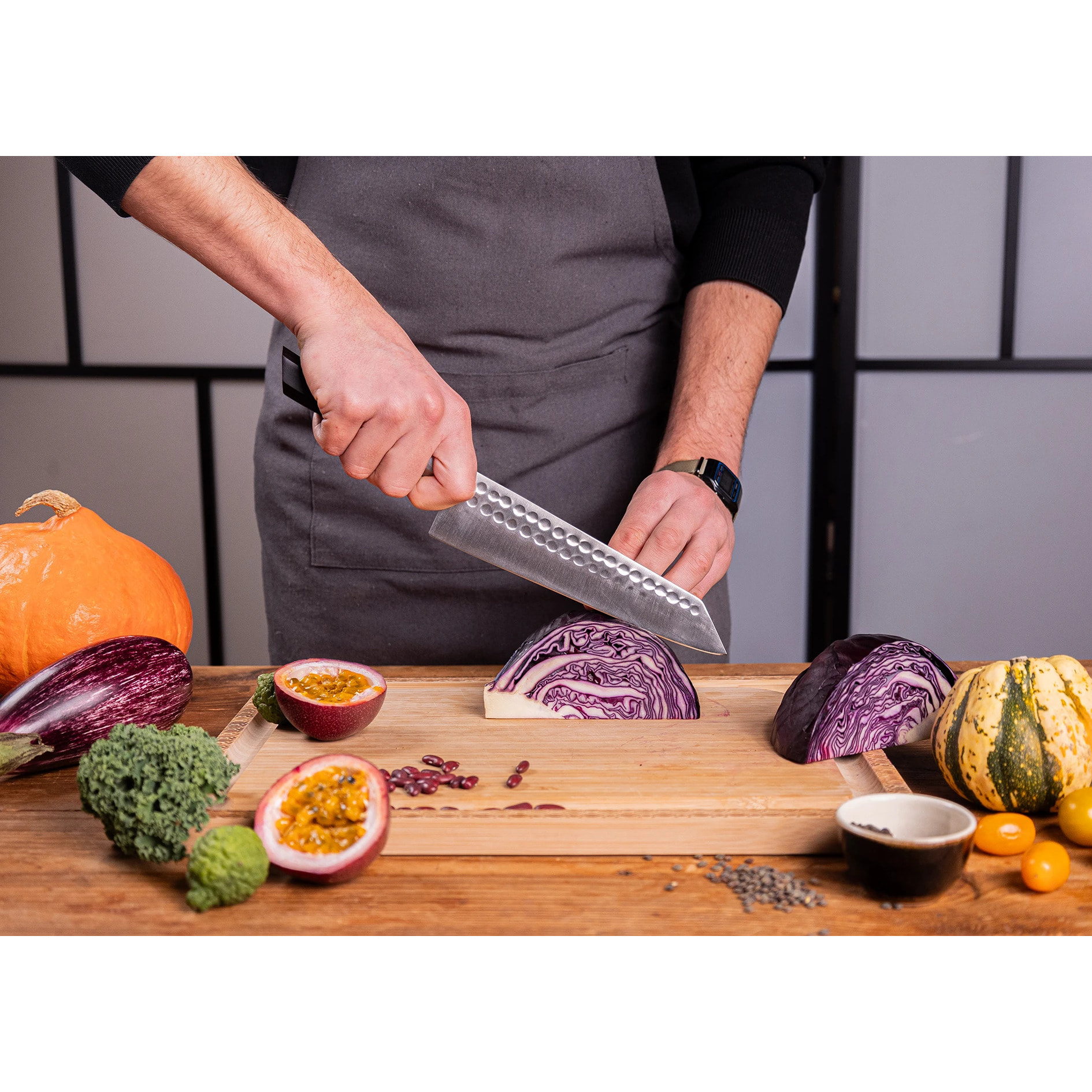 Couteau de Chef Kiritsuke | Lame 210 mm | Acier Inoxydable | Lame Japonaise 440C