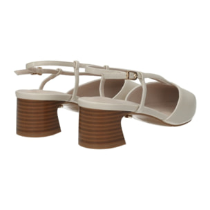 Décolleté sling back Donna Tata Italia Bianco
