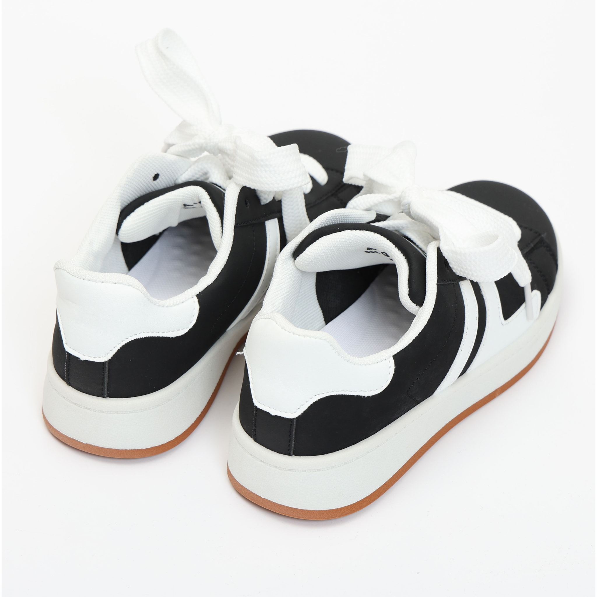 Sneakers in simil pelle bicolore