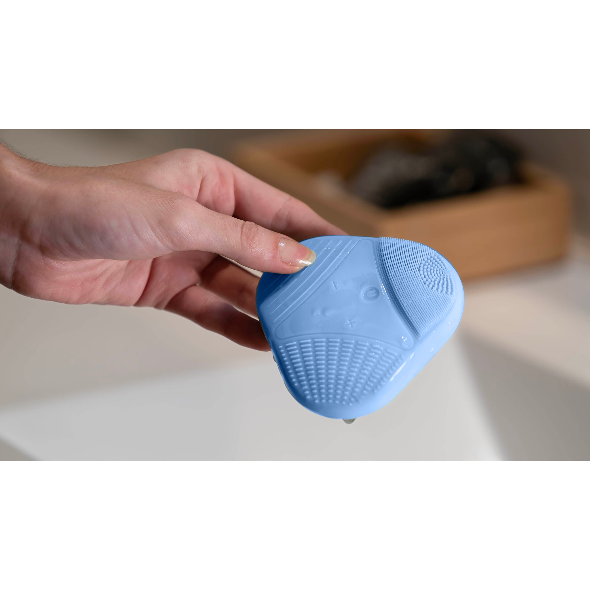 Spazzola per pulizia viso - 1,2 W - blu - 10 cm