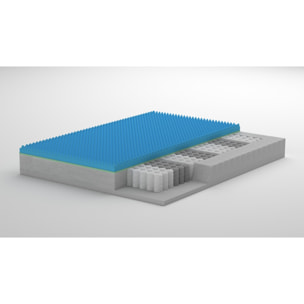 Materasso 800 molle Indipendenti e Memory Acquagel,ortopedico,90x200x25 cm